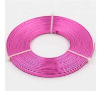 Alambre de aluminio de 4 m, alambre for manualidades de 5 mm x 1 mm for proyectos de bricolaje, fabricación y escultura de joyas(Roze)