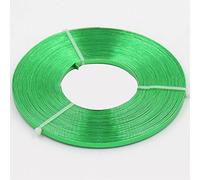 Alambre de aluminio de 4M, alambre artesanal de 5mm x 1mm for proyectos de bricolaje, fabricación de joyas, escultura(Green)