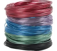 Alambre de aluminio - Surtido, grosor 1,5 mm, colores surtidos, 5 x 20 m