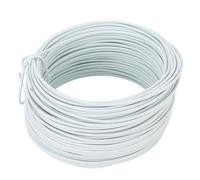 Alambre de Atar de Hierro Galvanizado 1,2mm 28m, Alambre Metálico Flexible y Cortable en Redondo - Resistente a la Corrosión, Alta Elasticidad, Ideal para Telecomunicaciones y (Blanca)