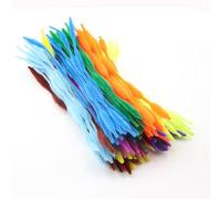 Alambre De Chenillas 100 Uds. Varitas de chenilla coloridas DIY de felpa ondulada, limpiadores de tuberías for niños, suministros educativos hechos a mano, accesorios de Material de rompecabezas