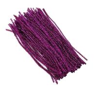 Alambre De Chenillas 20/50/1000 Uds DIY chico creativo de chenilla palos vástago limpiador de tuberías accesorios de artesanía a mano(Tinsel Purple,200pcs)