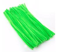 Alambre De Chenillas 20/50/1000 Uds DIY chico creativo de chenilla palos vástago limpiador de tuberías accesorios de artesanía a mano(Apple Grn,100pcs)