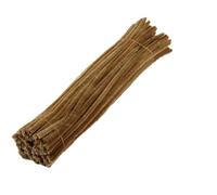 Alambre De Chenillas 50/100 Uds limpiadores de tuberías tallos de chenilla pipa for manualidades DIY decoraciones juguetes for niños 30CM(LightCoffee,100pcs)