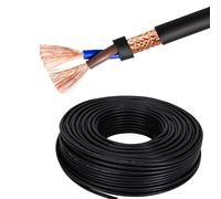 Alambre de Cobre Aislado, Cable de Control Flexible RVVSP 320 pies/650 pies, 2/4 núcleos, 300 V, PVC, for automatización Industrial CNC, 1 mm², 2C(650ft(2 Roll),0.75mm2-2c)