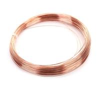 Alambre de cobre, bobina alambre desnudo, sólido simple, eléctrico, 99,9% natural, materia prima industrial, longitud 20 m/0,3 mm(1Mm)