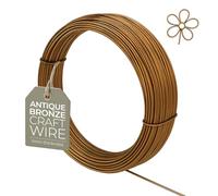Alambre De Cobre Chapado Bronce Antiguo 1,0 mm (18 Ga) x 4 m - Antideslustre Para Bisutería, Escultura, Envolver, Manualidades Y DIY