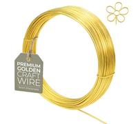 Alambre De Cobre Chapado Oro 1,0 mm (18 Ga) x 4 m - Antideslustre Para Bisutería, Escultura, Envolver, Manualidades Y DIY