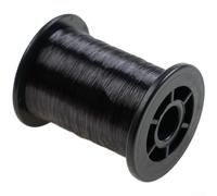 Alambre de cobre de 0,1 mm para atar moscas y envoltura de gancho de construcción de cuerpo de ninfa y cableado fino para manualidades en proyectos de pesca (negro)