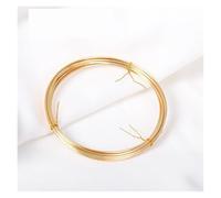 Alambre de cobre dorado for hacer joyas, alambre de latón, alambre hecho a mano, artesanías de joyería, 5 metros(Gold Plated,0.3MM -5Meters)