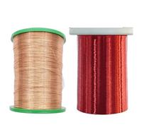 Alambre de cobre esmaltado QA-1/155, rollo de 1KG de 0,04-1,5mm, alambre magnético soldable de 155 ℃ for inductor de motor(0.04mm 1kg,Red)