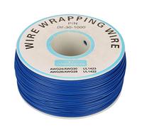 Alambre De Cobre Estañado, Cable De 30AWG 0,25mm De Diámetro, 1 Roll Negro - Alta Flexibilidad, Resistencia Al Calor 80℃, Para Pruebas Electrónicas Y Soldadura PCB (Azul)