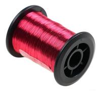 Alambre de cobre fino de 0,1 mm para atar moscas, material del cuerpo de la ninfa, compatible con anzuelos de pesca para proyectos de manualidades de pesca con mosca (rojo)