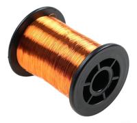 Alambre de cobre fino de 0,1 mm para atar moscas, material del cuerpo de la ninfa compatible con anzuelos de pesca para proyectos de manualidades de pesca con mosca (naranja)