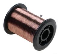 Alambre de cobre fino de 0,1 mm para manualidades para patrones de mosca específicamente diseñado para envoltura corporal de ninfa y detalles de gancho (color café)
