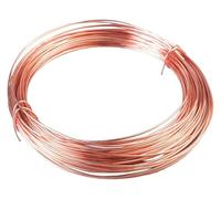 Alambre de cobre para envolver cables, Alambre de cobre macizo desnudo 0,2/0,3/0,4/0,5/0,6 mm diámetro y 10 m longitud for manualidades, joyería, electricidad e industria(0.5mm*10m)