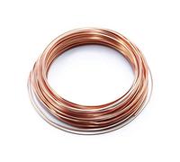 Alambre de cobre sólido desnudo cuadrado, brillante, suave suave, 15,2 m, calibre 20 (elija 14 a 22 ga)