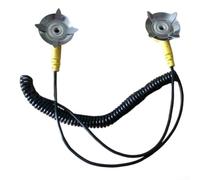 Alambre de conexión a tierra antiestático con forma de estrella de doble extremo, 180 cm, espiral, cuerda automática, disipación de carga estática, protección ESD para bancos de trabajo electrónicos