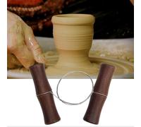 Alambre de corte de arcilla de acero inoxidable cortador de arcilla con mangos de cortador de alambre herramienta para tallar arcilla herramienta para cortar masa de queso herramienta de cerámica no s