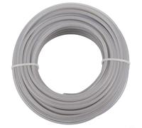 Alambre de corte redondo de 15 m de largo, núcleo de acero de 3 mm para desbrozadora, cortadora de cuerdas, cortacésped y paseo detrás del uso del equipo de corte