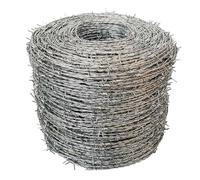 Alambre de Espino 150m, Rollo de Alambre de Púas Galvanizado, Anti-Robo Alambre Espino para Balcón, Jardín, Bate de Béisbol O Artesanías