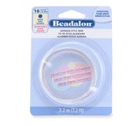 Alambre de estilo alem n Beadalon para hacer joyas, redondo, plateado, calibre 16, 7,2 pies