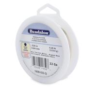 Alambre de estilo alem n Beadalon para hacer joyas, redondo, plateado, calibre 22, 125 pies