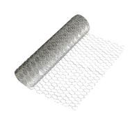 Alambre de gallinero galvanizado - Rollo de cerca de malla hexagonal resistente | Red para aves de corral a prueba de herrumbre, malla de alambre para pollo, valla de protección para jardín, barrera p