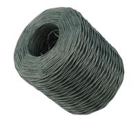 Alambre de papel de 2 mm x 200 m de alambre de hierro natural para flores para embalaje de ramos, fabricación de coronas, pulseras y jardinería (verde)