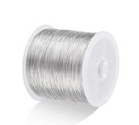 Alambre de plata para manualidades, alambre para joyas, alambre de cobre para joyas, alambre plateado para hacer pulseras, horquillas, manualidades (0,3 mm x 100 m)