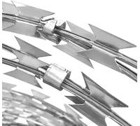 Alambre de púas, Alambre de púas acero galvanizado Rolls, conveniente for las granjas, cercado la hoja afeitar(70m)