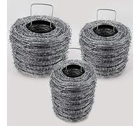 Alambre de púas de 250 m galvanizado 1,6/1,7mm para valla de juego valla de bosque malla anudada