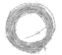 Alambre de púas galvanizado de 1,8 mm: Duradero, Resistente a la oxidación, fácil de Doblar, Ideal para cercas de jardín y para disuadir Mascotas, Color Plateado.