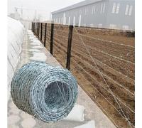 Alambre de púas galvanizado de 150 m - Rollo de Alambre de Acero Resistente y Anti-intrusión para Manualidades, cercas, Repelente de plagas, comederos para pájaros y Uso en Jardines.
