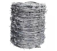 Alambre de púas galvanizado de 70 m - Alambre de púas Duradero para pastos, Jardines, Balcones, Patios, proyectos de Bricolaje y estacas para Bates de béisbol.