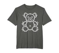 Alambre De Púas Oso Gótico Punk Emo Oscuro Grunge Estética Camiseta
