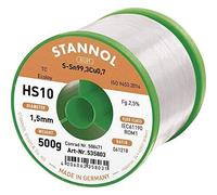Stannol 535770 HS10 2510 Loetzin, bobina sin plomo Sn99,3 Cu0,7, 500 g, 1,5 mm