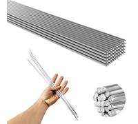 Alambre de soldadura de aluminio de baja temperatura, 50 piezas 2.0 mm varillas de soldadura con núcleo flujo de soldadura fáciles de fusión, resistencia a corrosión sin polvo soldadura (33 cm)