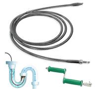 Alambre Desatascador Tuberias Profesional 3 m x 10 mm, Espiral de Limpieza de Tuberías, Desatascador Espiral Manual, Muelle Desatascador Tuberias, Desatascador WC Cable, Profesional Sirga