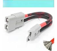 Alambre eléctrico de silicona para bicicleta 8AWG resistente a altas | Convierte conectores de 120 A a 50 A, calibre 8 AWG, se adapta a kits de bicicletas eléctricas, para cargadores de batería