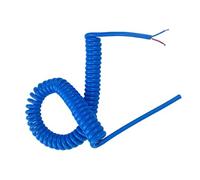 alambre eléctrico Spiral Power Cord Wire 3 Core 15AWG Cable Pure Copper Core Retractable Tension Spring(Stretch 1 meter)
