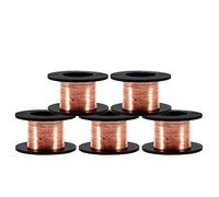 Alambre Esmaltado de Cobre 0,1 mm en 20/10/5 Rodillos de 15 m para Conexión Soldadura Reparación Bobinado Magnético, 1