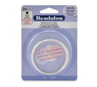 Alambre estilo alem n Beadalon cuadrado plateado calibre 20/0,032 pulg.-2 m/6,5 pies