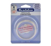 Alambre estilo alem n Beadalon cuadrado plateado calibre 22/0,025 pulg. - 3,5 m/11,5 pies
