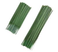 Alambre floral, 200 tallos de plástico, verde, calibre 16, para floristería y manualidades