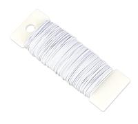 Alambre floral blanco de 38 yardas, 114 pies, alambre flexible de calibre 22, alambre de metal para hacer cintas, coronas de manualidades, arreglos florales, envoltura de tallo de ramo, coronas de