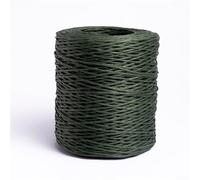 Alambre floral para envolver tallo, flores artificiales y ramos - Alambre de hierro cubierto de papel de 200 m x 1,5 mm para coronas de boda, coronas de cabeza y manualidades (verde)
