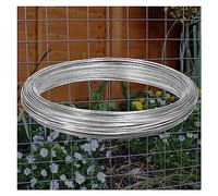 Alambre galvanizado para jardín calibre 10, alambre de acero al carbono flexible de 3,5 mm de espesor, cuerda de alambre de metal multiusos para el hogar, de 5 a 400 m de largo (tamaño: 400 m/131
