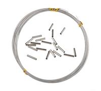 Alambre líder de acero inoxidable para agua salada de 7 x 7 pulgadas que ofrece una resistencia superior a los dientes y flexibilidad para un movimiento realista del cebo (40 libras)