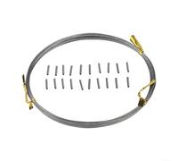 Alambre líder de pesca en agua salada hecho de acero inoxidable 304, diseño de 7 x 7 hebras para resistencia a mordeduras, flexible para acción de señuelo natural (20 libras)